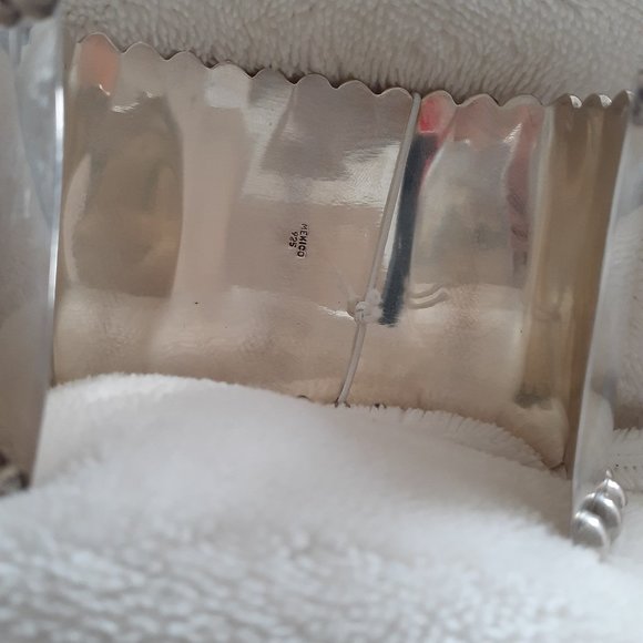 SEED & SAGE STERLING/ TURQUOISE CUFF BANGLE BRACELET - Picture 2 of 4